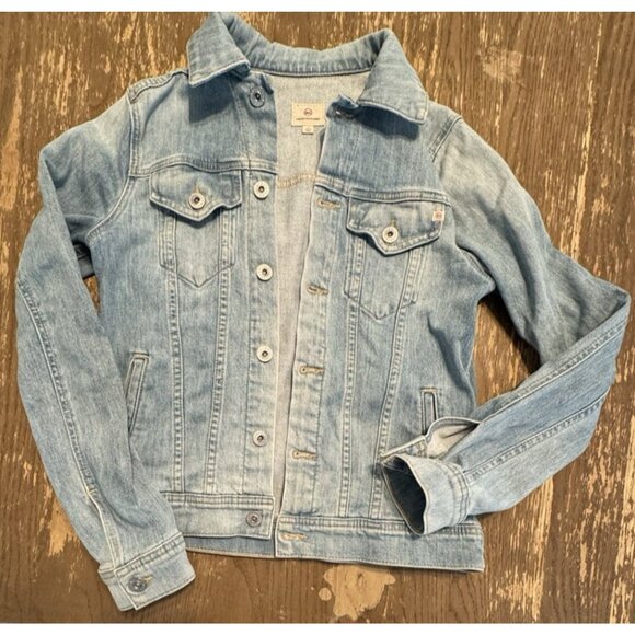 AG Adriano Goldschmied The Robyn Denim Jacket Cropped Women's  SMALL  light Wash - Picture 1 of 14